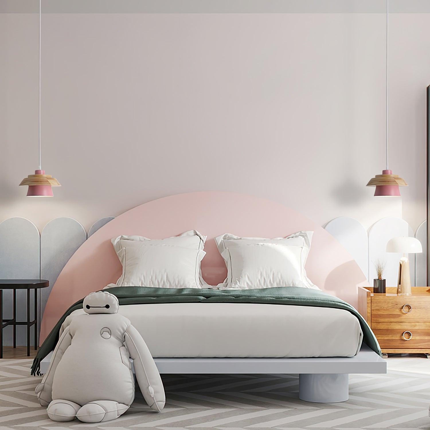 NordicMacaron Luxe Ceiling Lamp - Scandinavian Design with Wood Finish