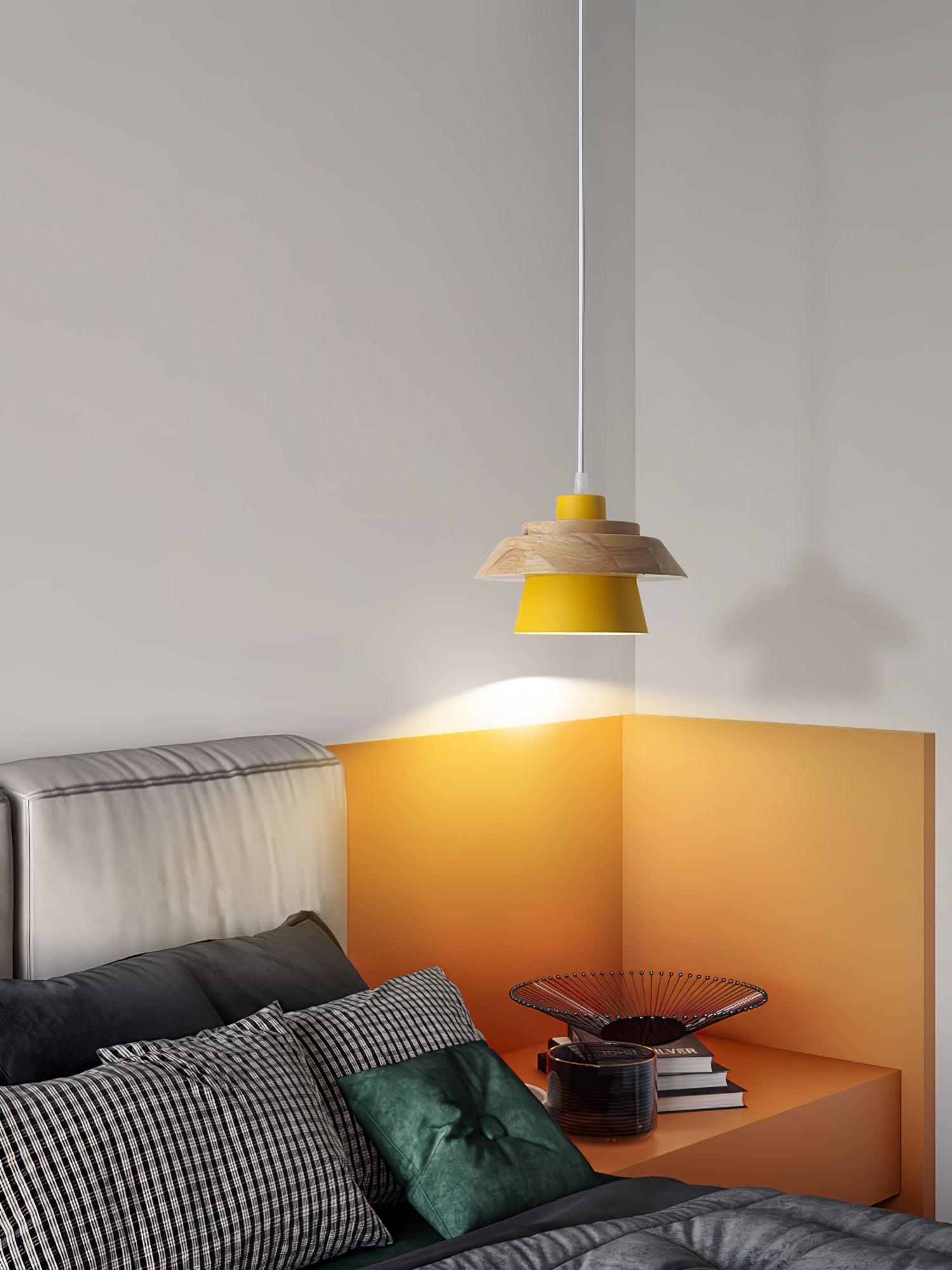 NordicMacaron Luxe Ceiling Lamp - Scandinavian Design with Wood Finish