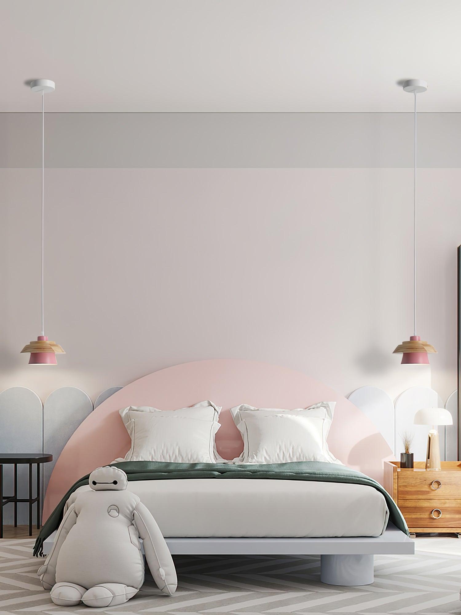 NordicMacaron Luxe Ceiling Lamp - Scandinavian Design with Wood Finish
