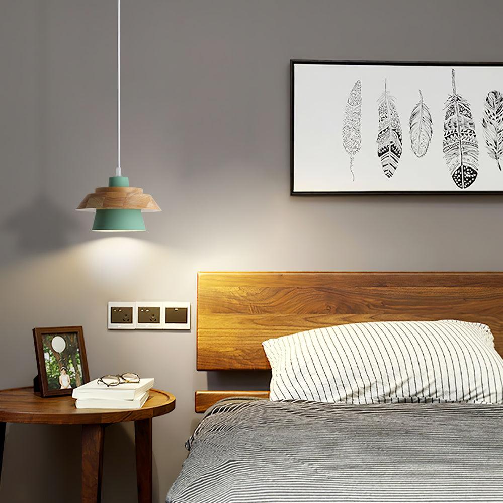 NordicMacaron Luxe Ceiling Lamp - Scandinavian Design with Wood Finish