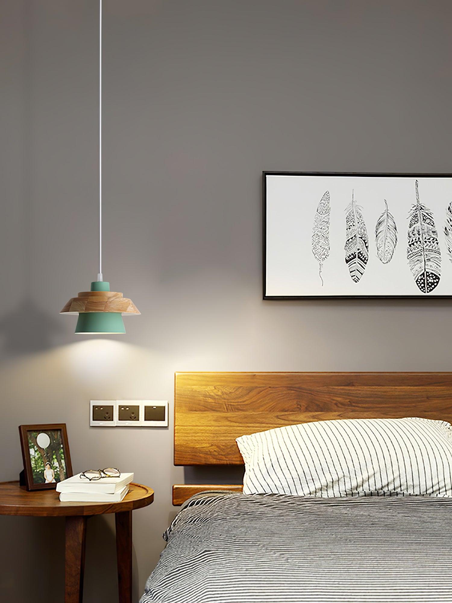 NordicMacaron Luxe Ceiling Lamp - Scandinavian Design with Wood Finish