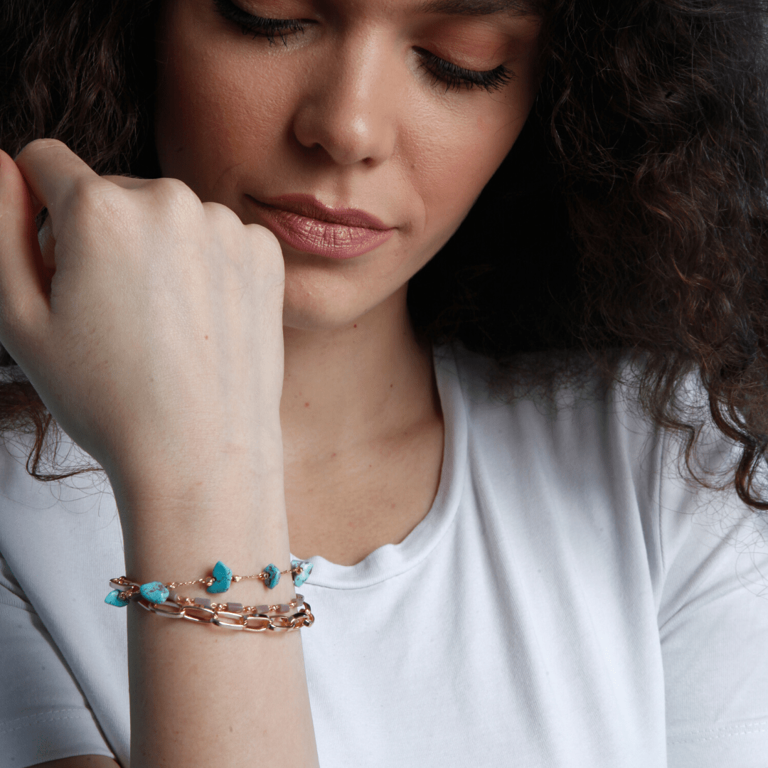 Isabelle Bracelet - Elegant Turquoise and Opal