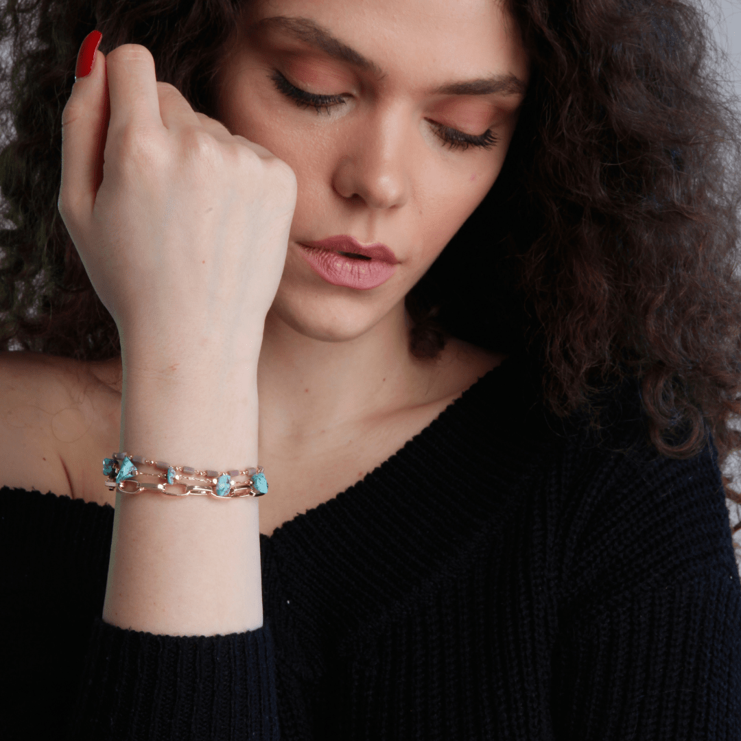 Isabelle Bracelet - Elegant Turquoise and Opal
