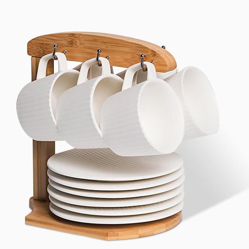 ElegantSips – Set of Stoneware Coffee Mug with Spoon