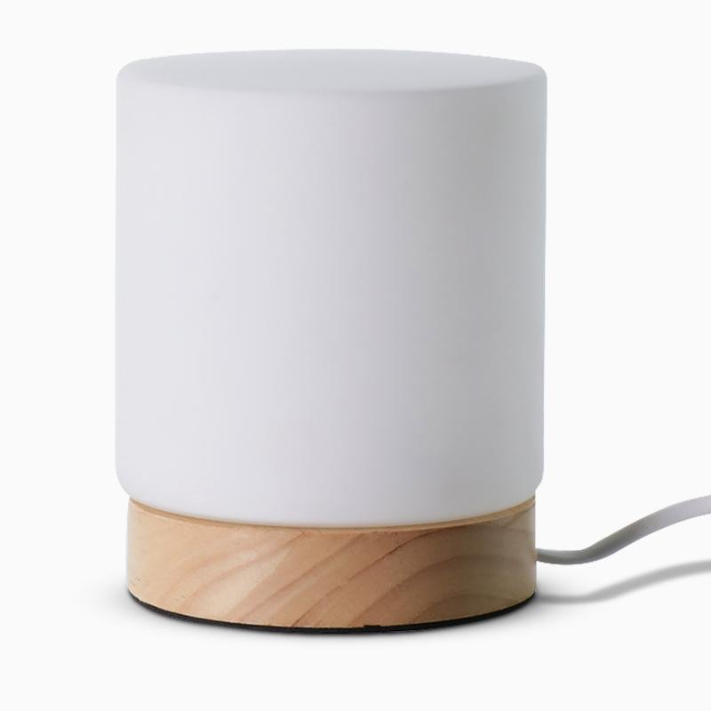 LumiGlow - Refined Glass Tablet Lamp with Touch LED