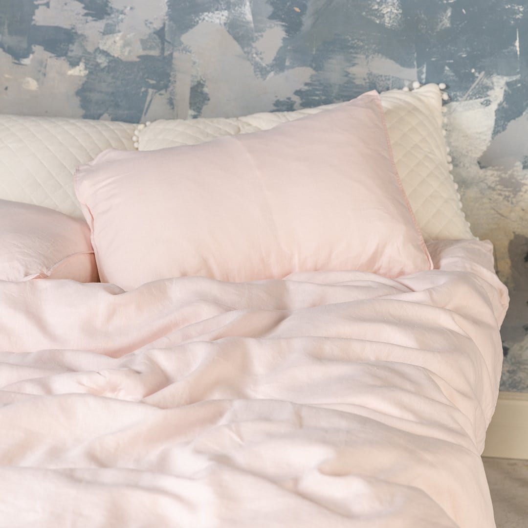 BlushLuxe – French Linen Bedding Set for Bedroom