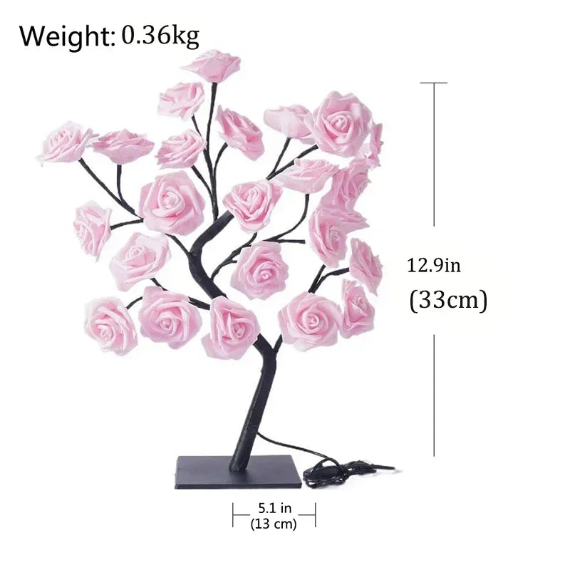 Romantic Rose Table Lamp - Warm Light & Elegance