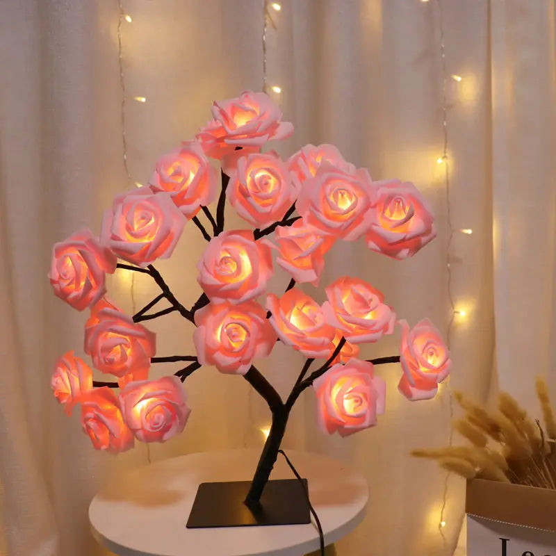 Romantic Rose Table Lamp - Warm Light & Elegance
