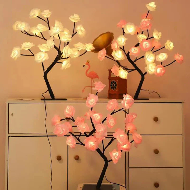 Romantic Rose Table Lamp - Warm Light & Elegance