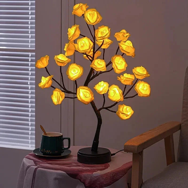 Romantic Rose Table Lamp - Warm Light & Elegance