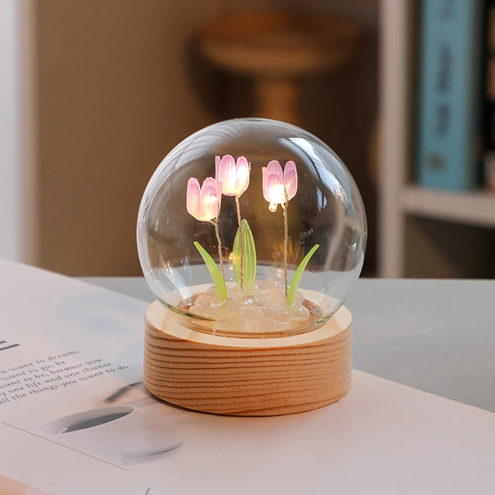 TulipGlow Elegant Floral Table Lamp – Fina Lighting