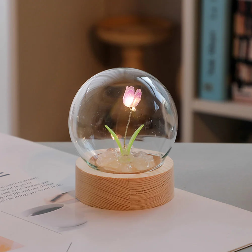 TulipGlow Elegant Floral Table Lamp – Fina Lighting