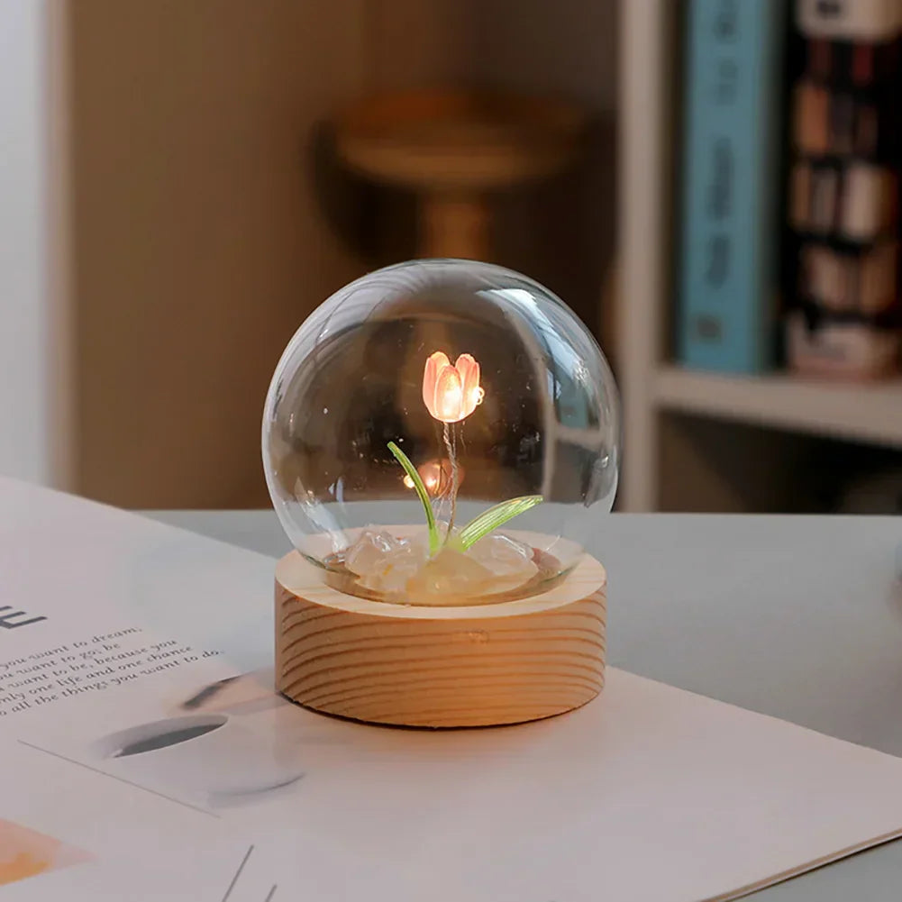 TulipGlow Elegant Floral Table Lamp – Fina Lighting