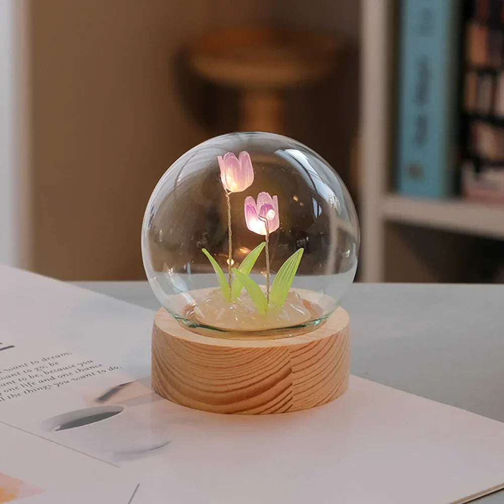 TulipGlow Elegant Floral Table Lamp – Fina Lighting