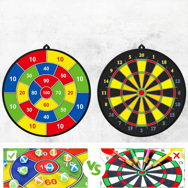 PlayTarget - Groot Kids Dartboard with Sticky Darts