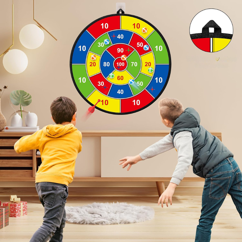 PlayTarget - Groot Kids Dartboard with Sticky Darts