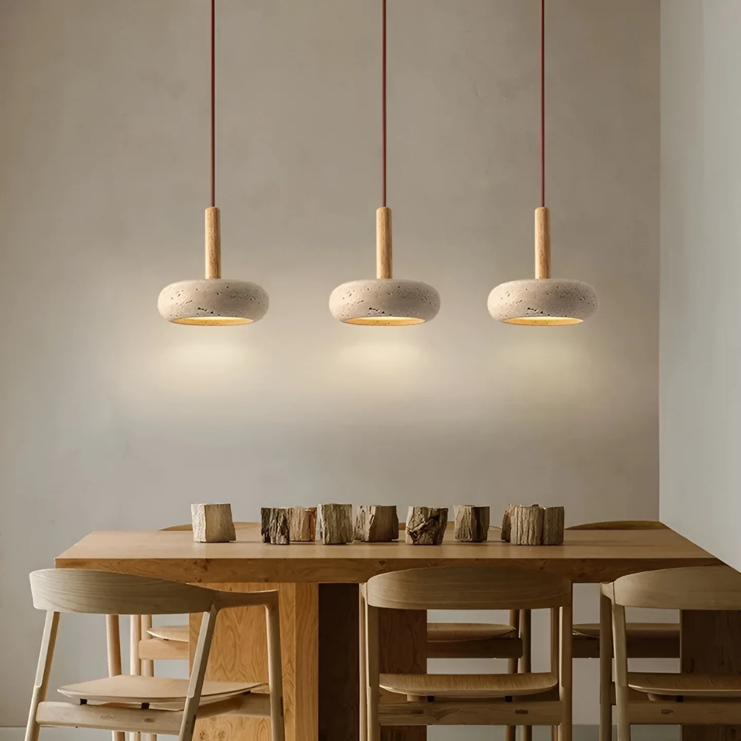 TranquilHalo - Retro LED Ceiling Lamp in Japanese Design