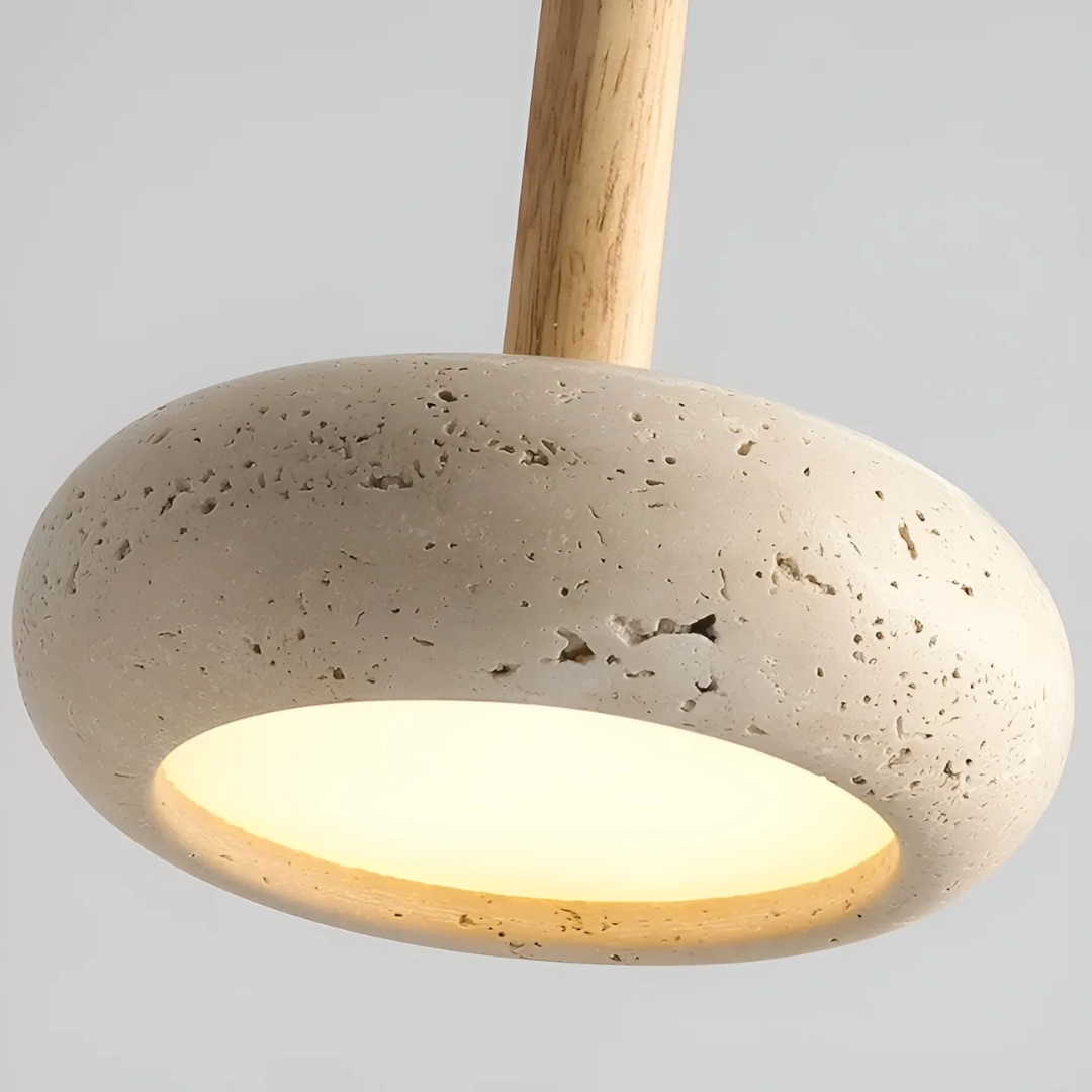 TranquilHalo - Retro LED Ceiling Lamp in Japanese Design