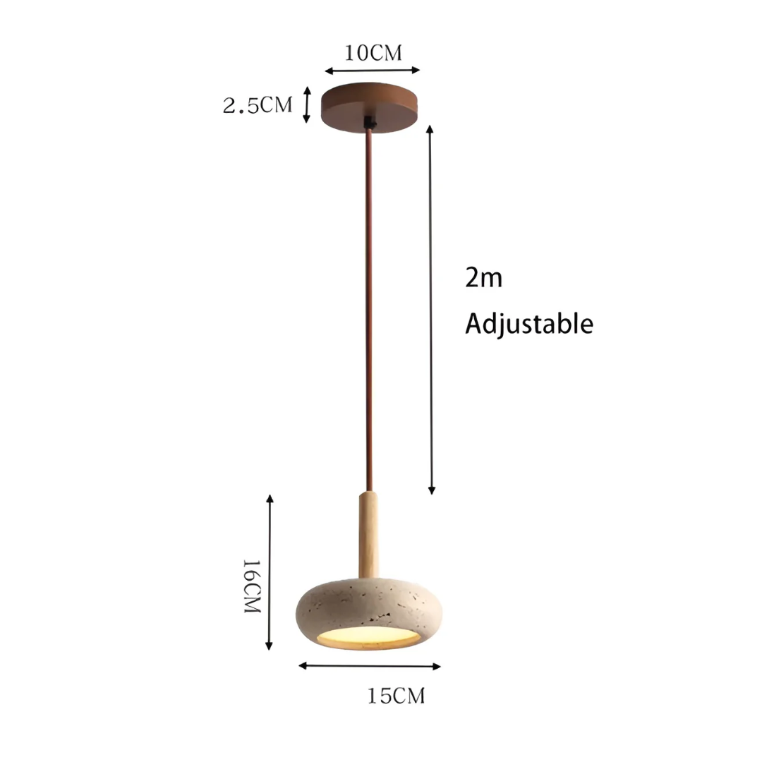 TranquilHalo - Retro LED Ceiling Lamp in Japanese Design