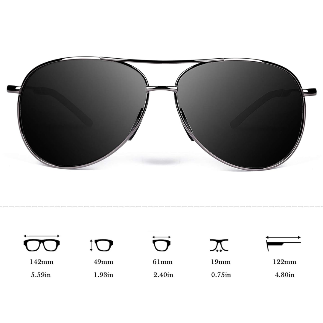 Joey – Luxe Polarized Pilot Frame Sunglasses