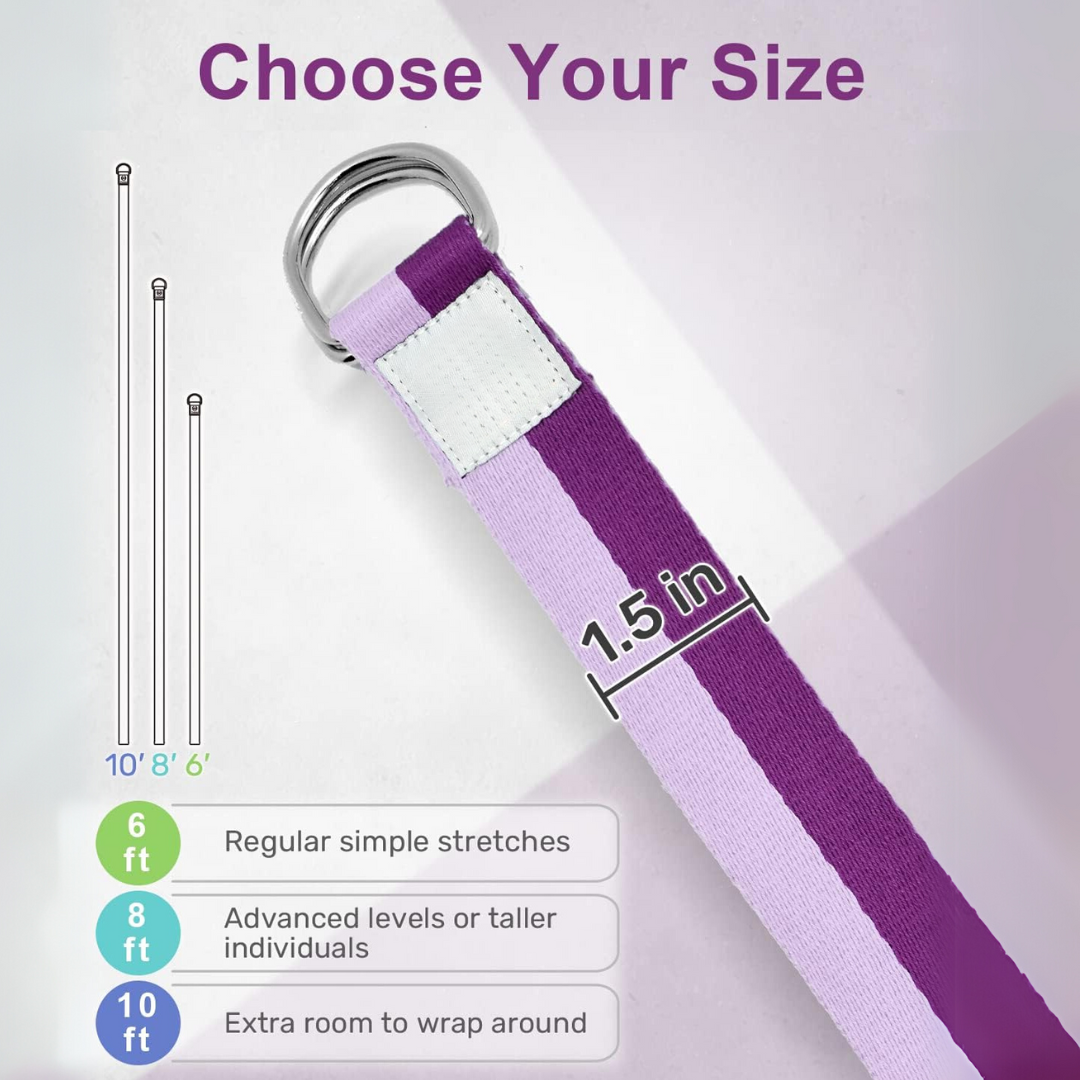 FlexFit - Adjustable Yoga Band with D-Ring