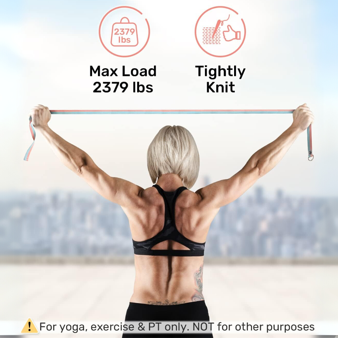 FlexFit - Adjustable Yoga Band with D-Ring