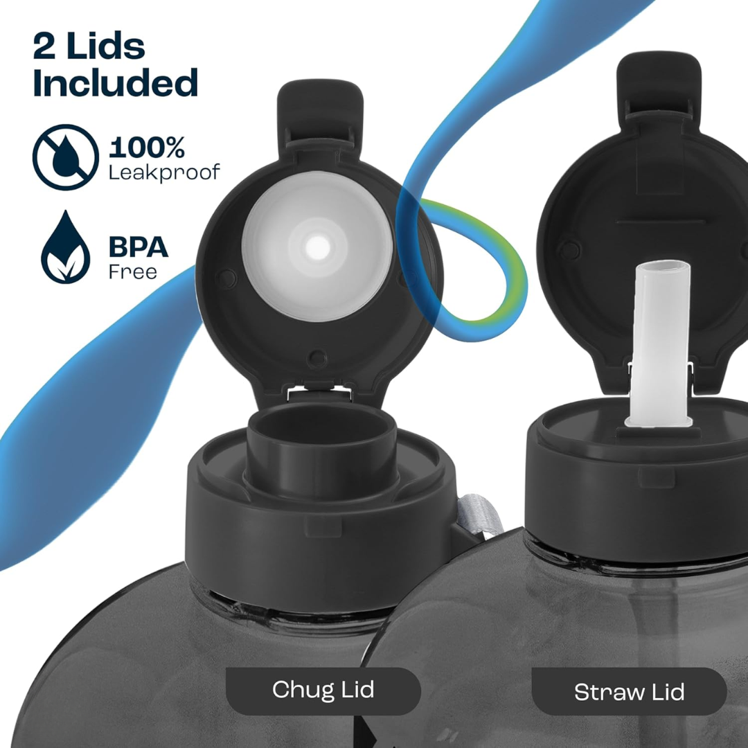 HydraMark - Elegant 2L Water Bottle with Time Indicator