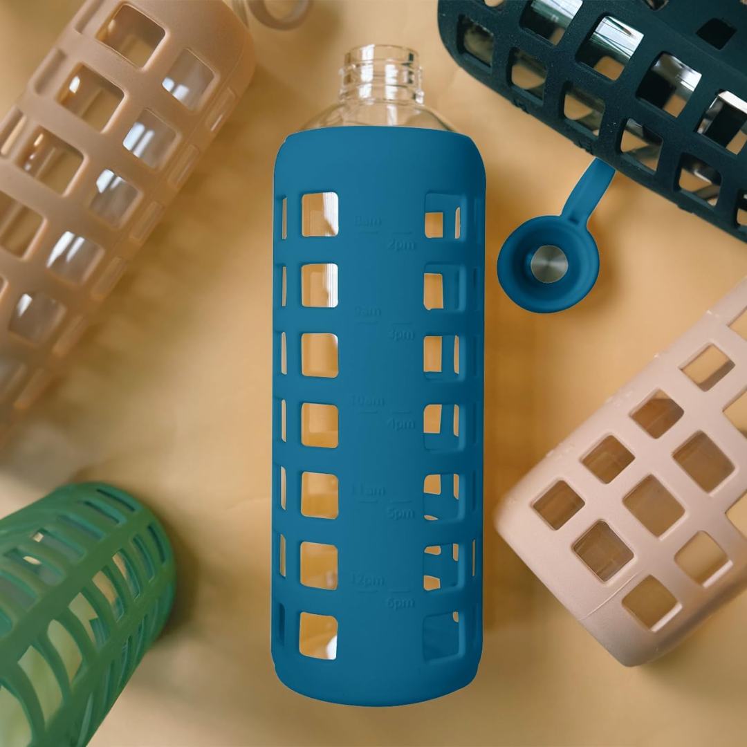 HydraFlow - Glass Drinking Bottle with Time Indicator and Protection