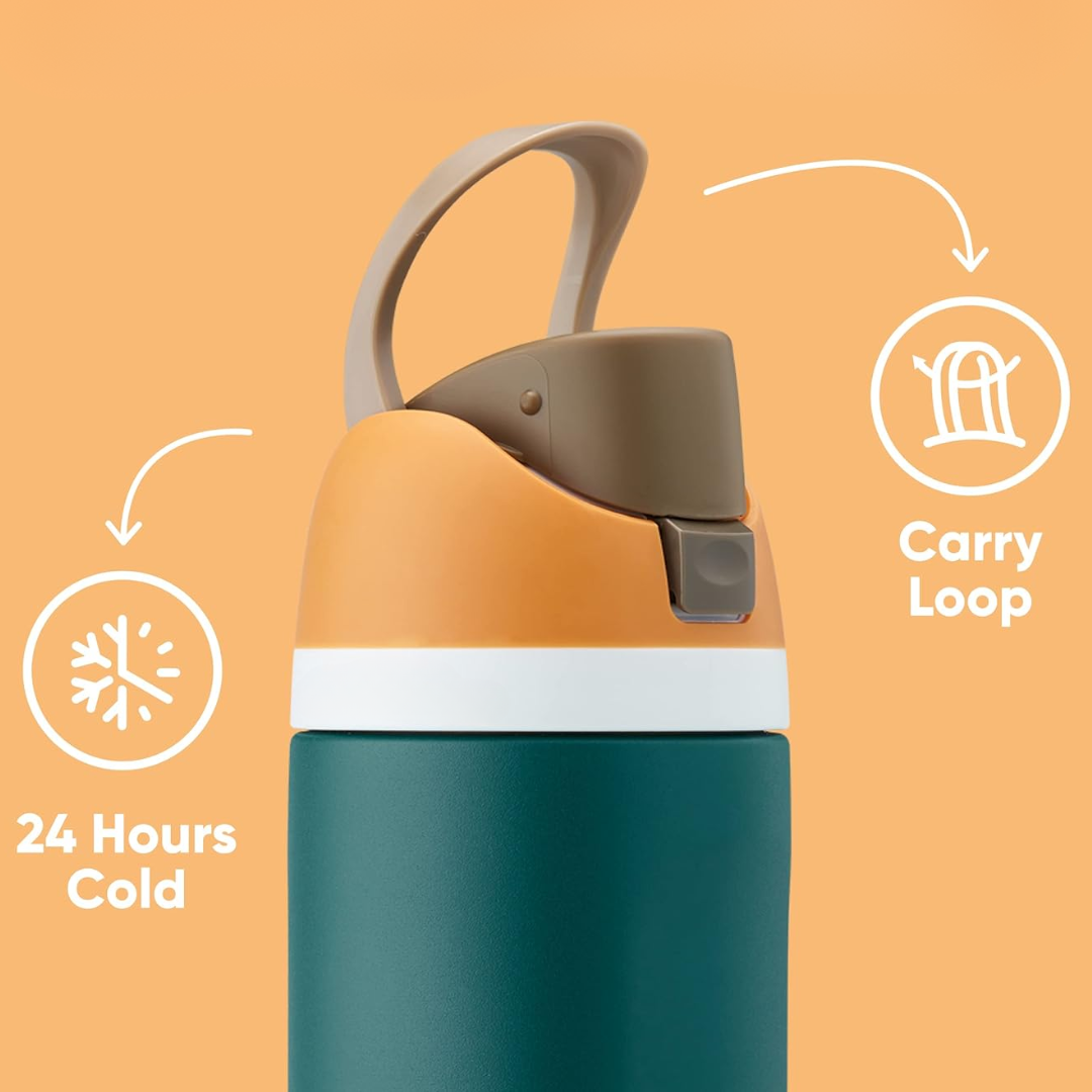 LeakProof - Insulated RVS Bottle with Straw