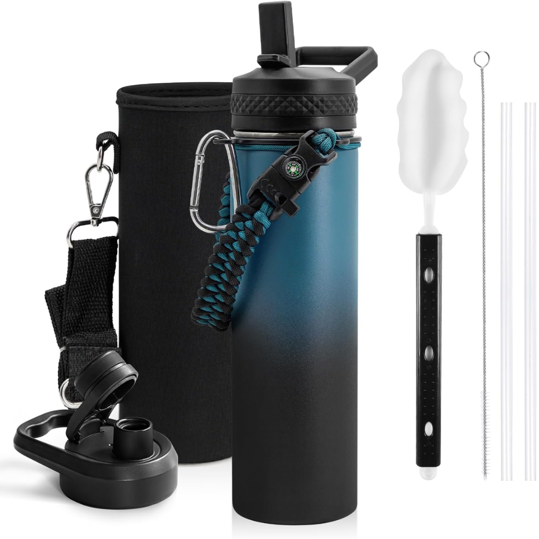 HydraPure – Sustainable Water Bottle with Paracord Handle
