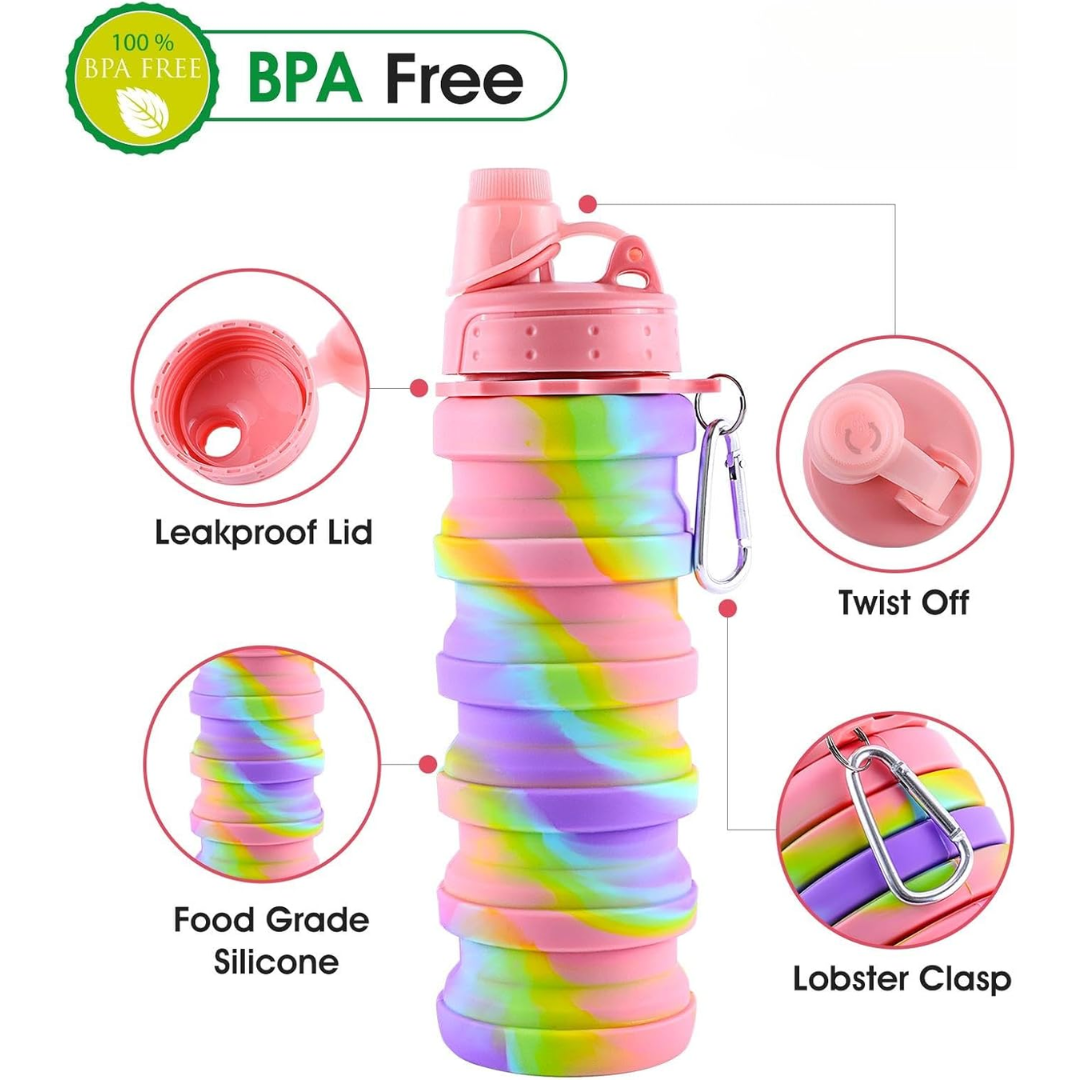 FlexiHydrate - Compact Collapsible Water Bottle for Travel