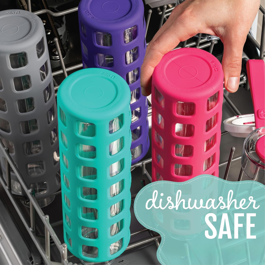 PureSip – Sustainable Glass Water Bottle with Fliplock