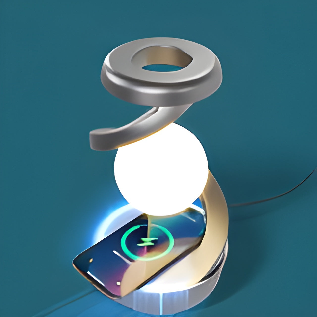 Futuristic FloatCharge - Lighting Wonder with Wireless Charger