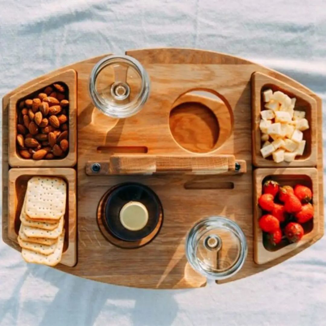 WineFold Table - Elegant Wooden Folding Table for Wine