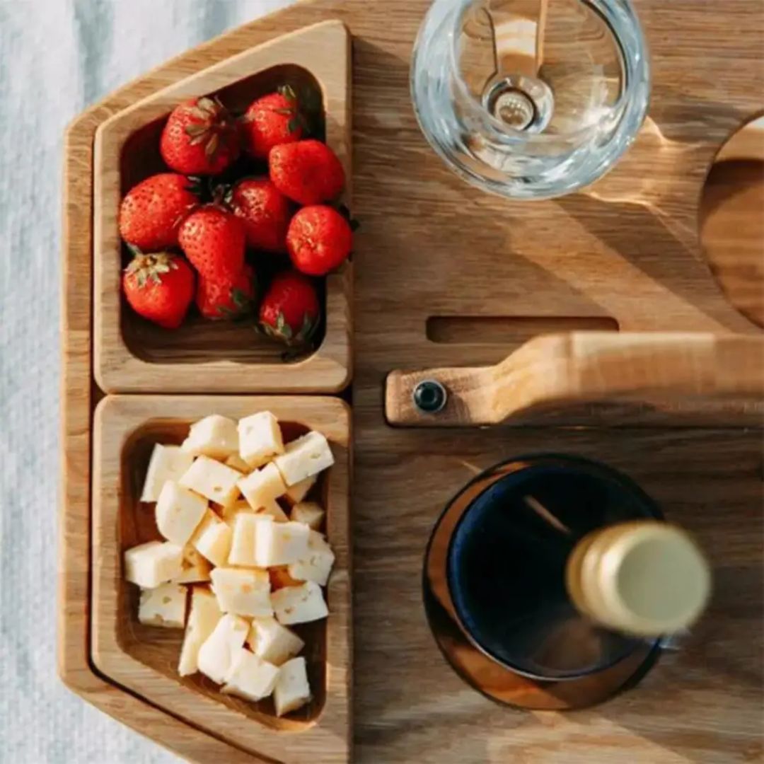 WineFold Table - Elegant Wooden Folding Table for Wine