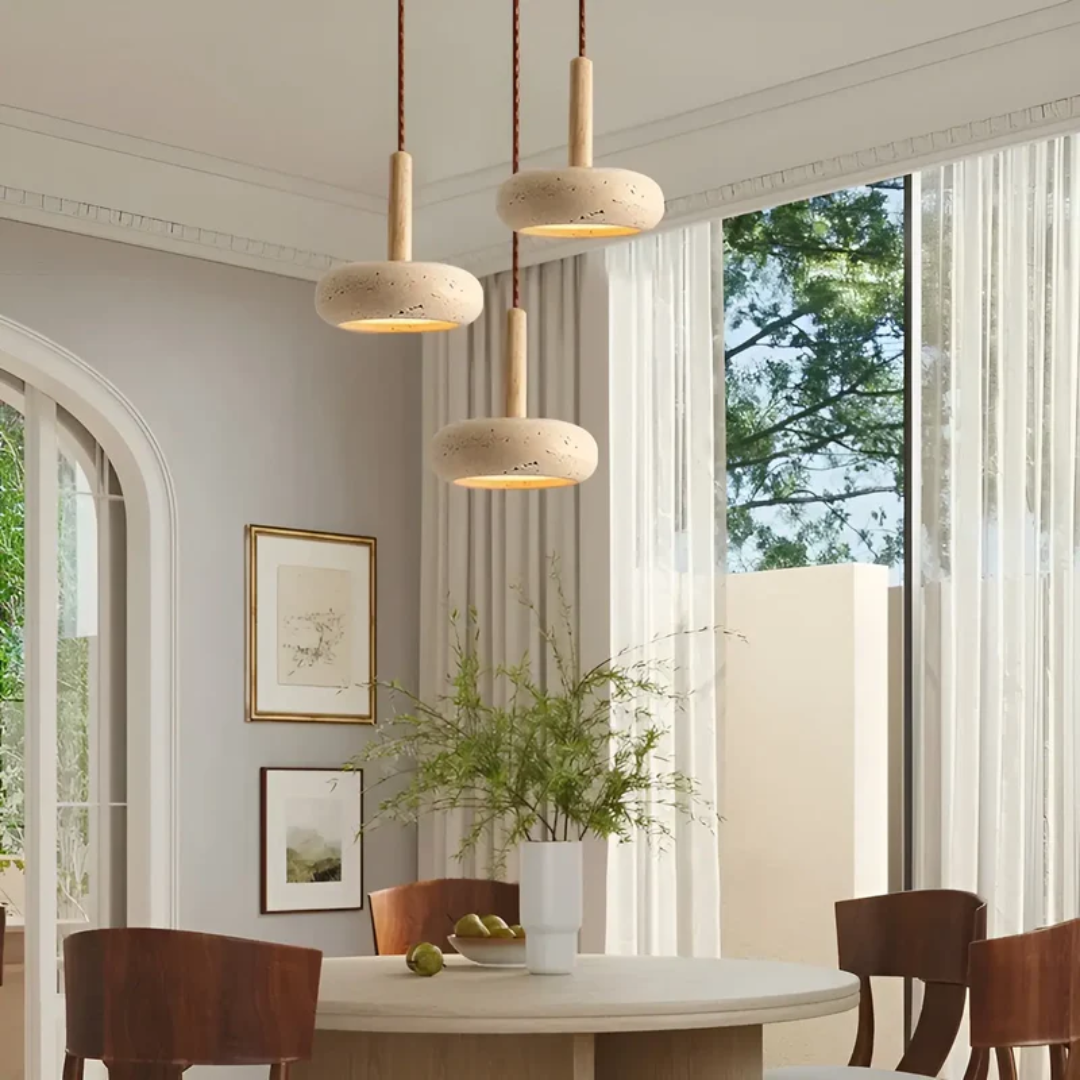 TranquilHalo - Retro LED Ceiling Lamp in Japanese Design