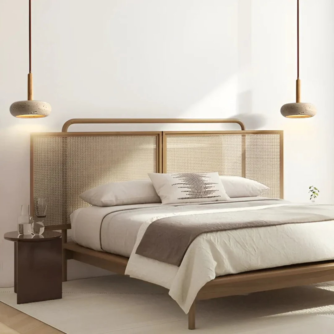 TranquilHalo - Retro LED Ceiling Lamp in Japanese Design