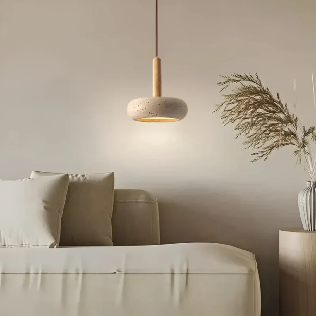 TranquilHalo - Retro LED Ceiling Lamp in Japanese Design
