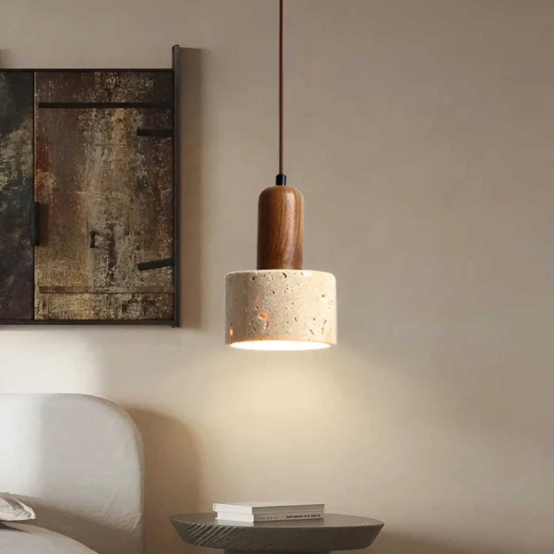 TranquilGlow - Elegant Wabi-Sabi Taklampa