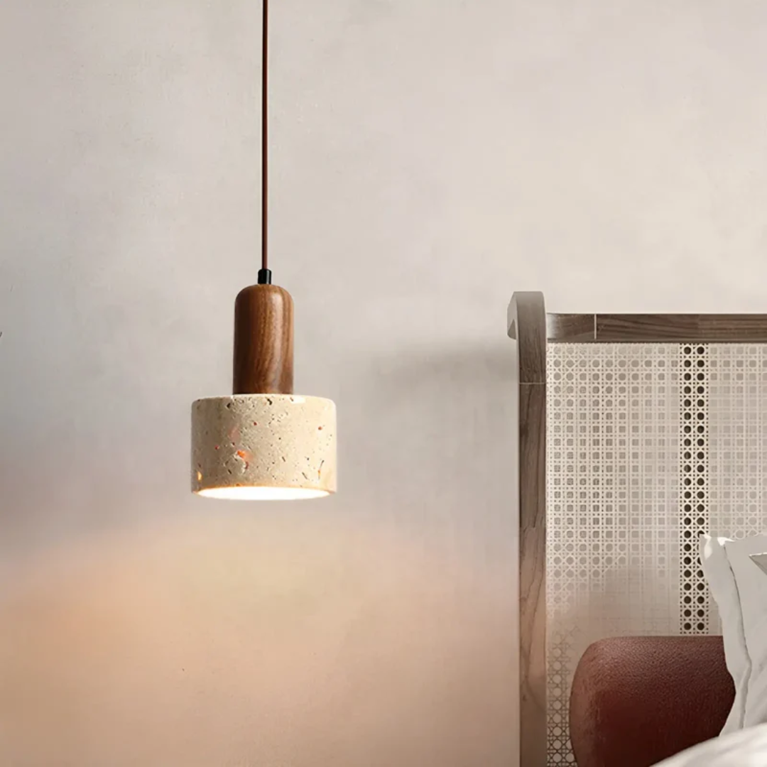 TranquilGlow - Elegant Wabi-Sabi Taklampa