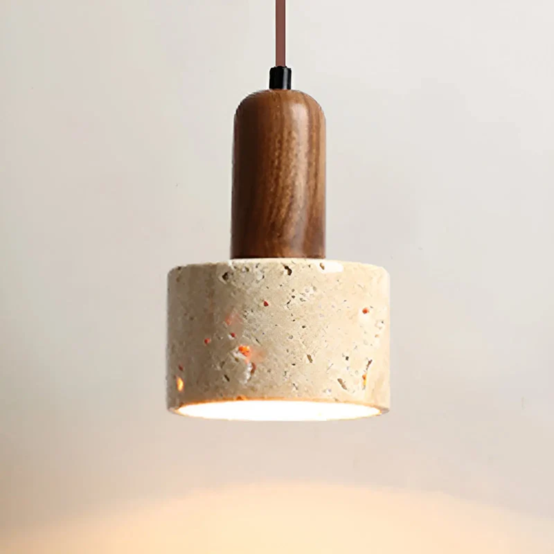 TranquilGlow - Elegant Wabi-Sabi Taklampa