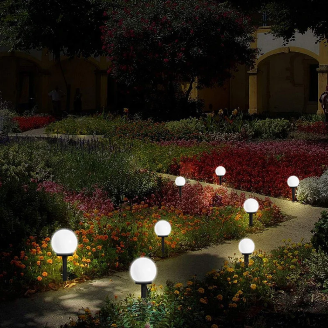 SunLuxe Orbs – Set of 3 Waterproof Garden LED Lights