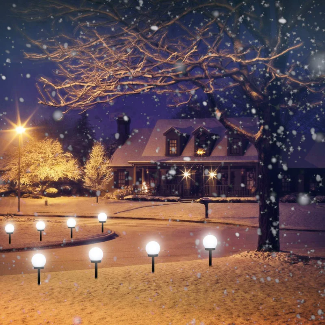 SunLuxe Orbs – Set of 3 Waterproof Garden LED Lights