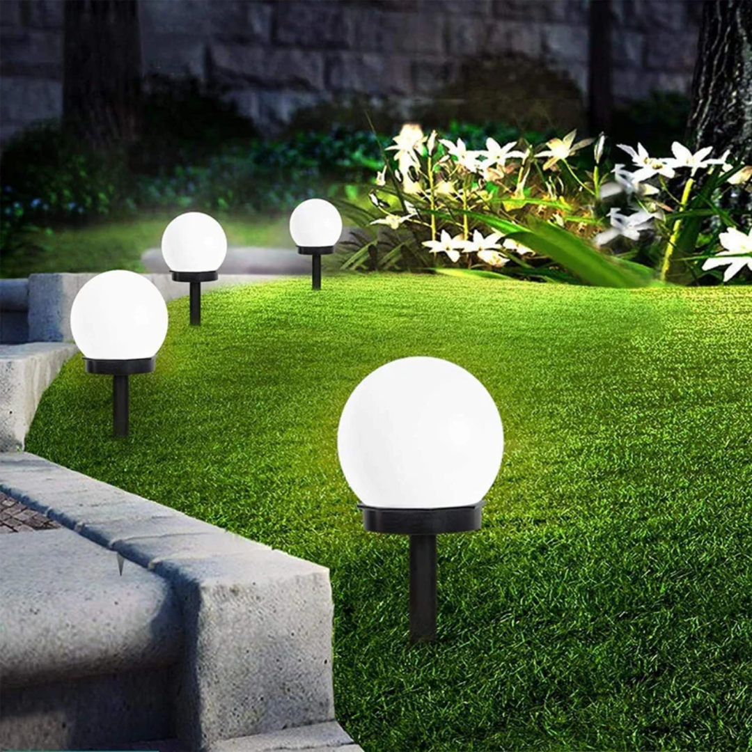 SunLuxe Orbs – Set of 3 Waterproof Garden LED Lights