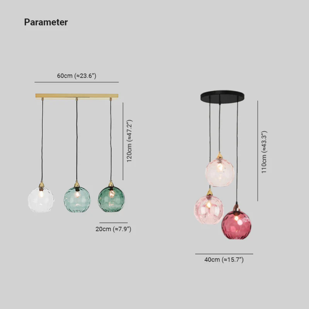 ClusterGlow - Elegant 3-Lamp Hänglampa för Stämningsbelysning