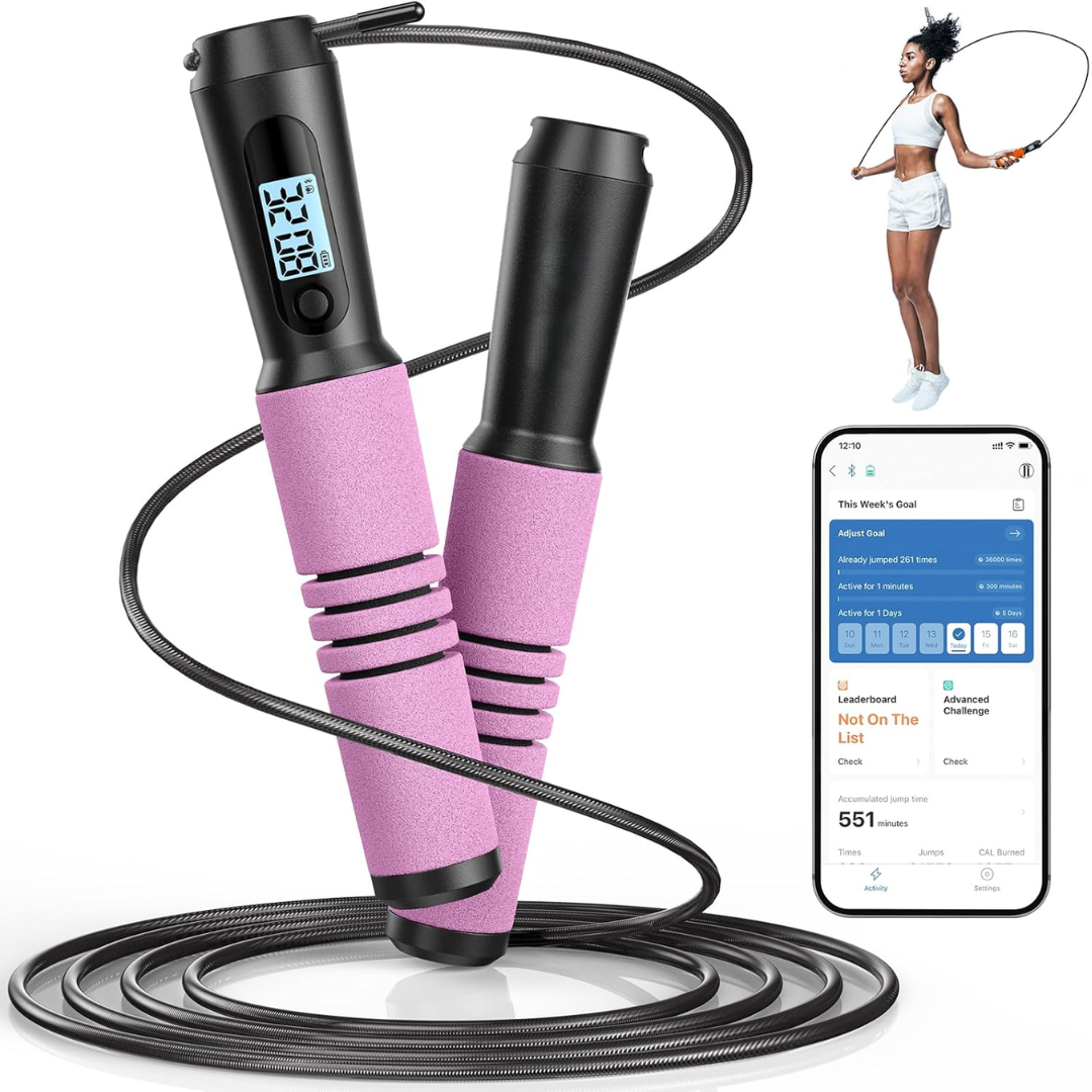 JumpFit - Smart Jump Rope with App and Knobless Design