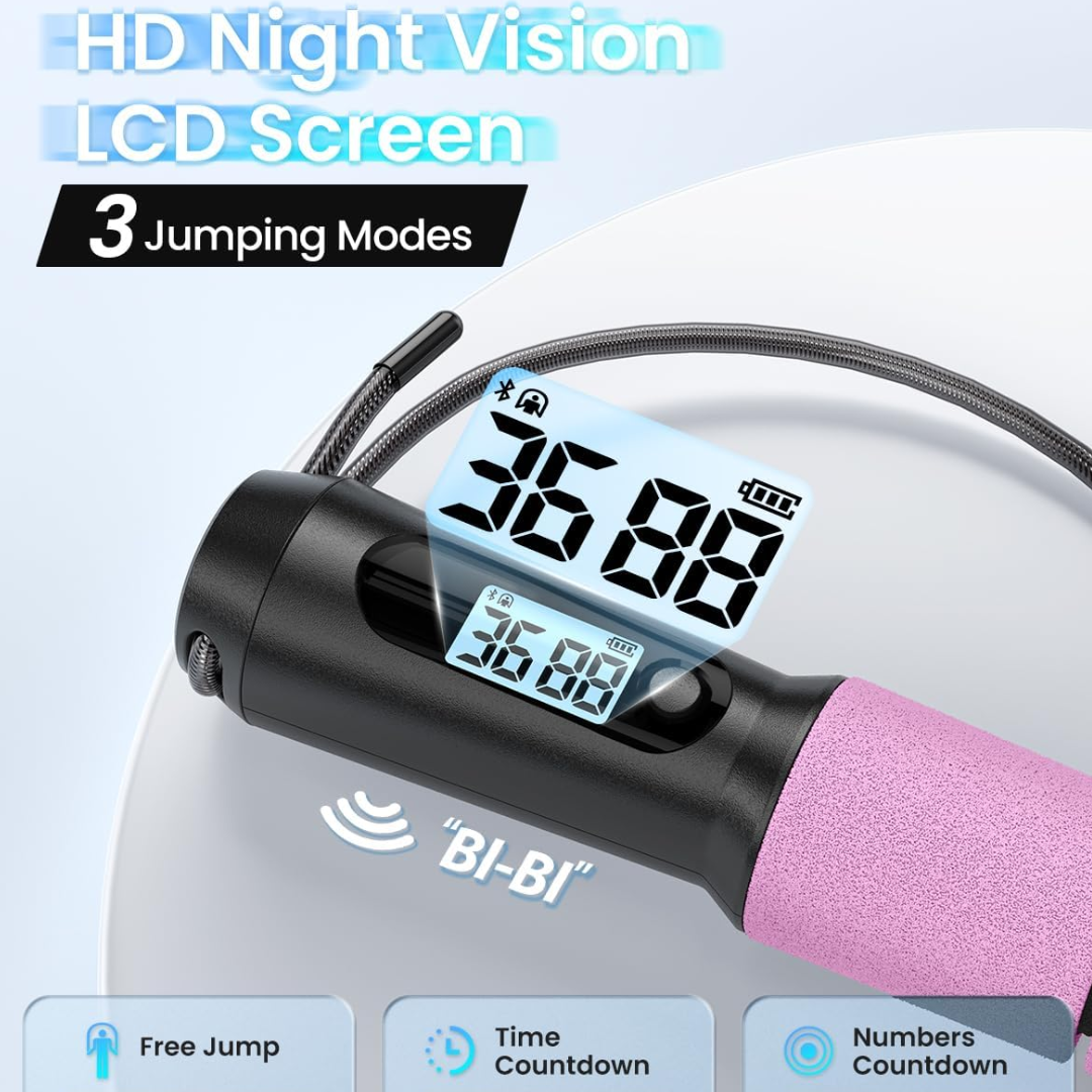 JumpFit - Smart Jump Rope with App and Knobless Design