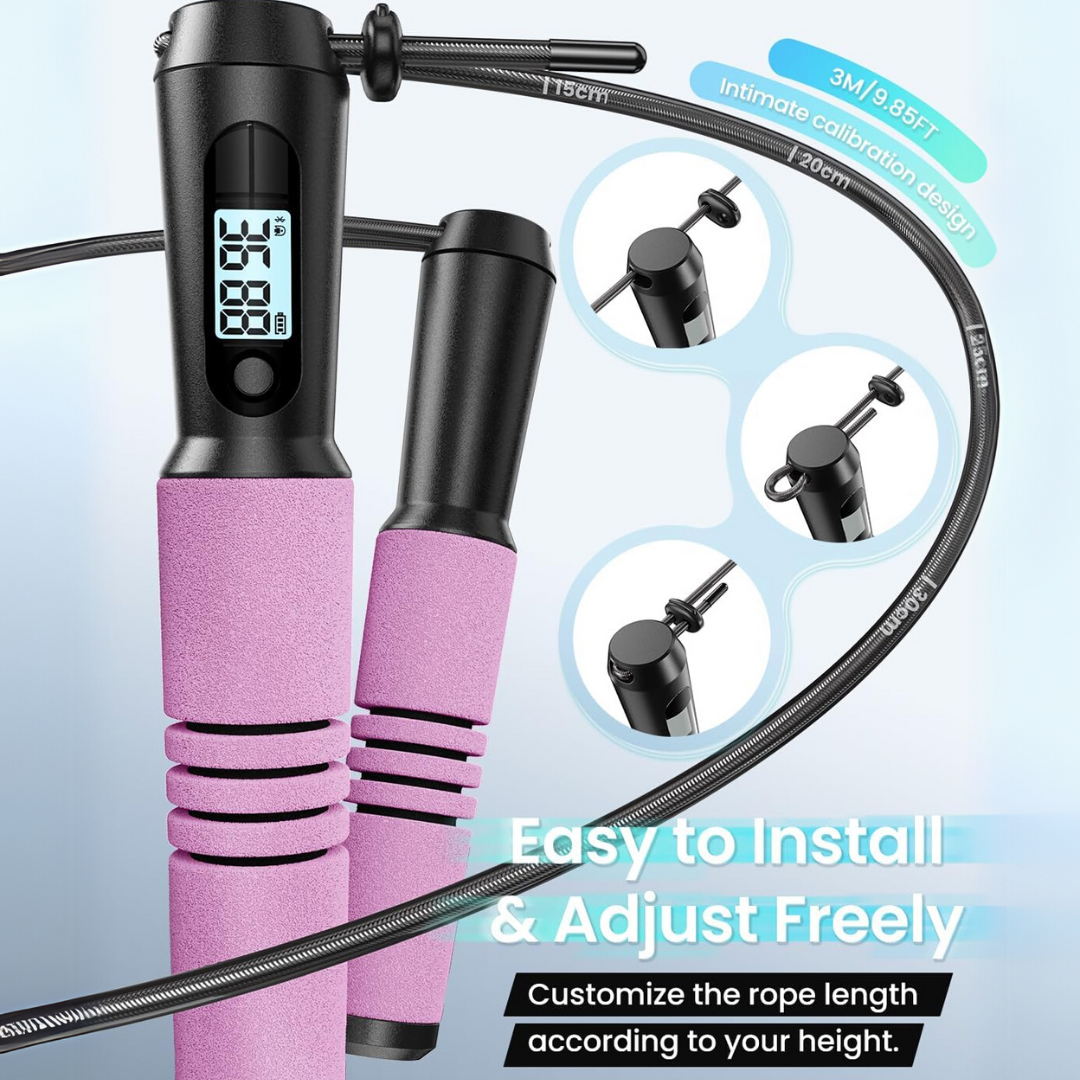 JumpFit - Smart Jump Rope with App and Knobless Design