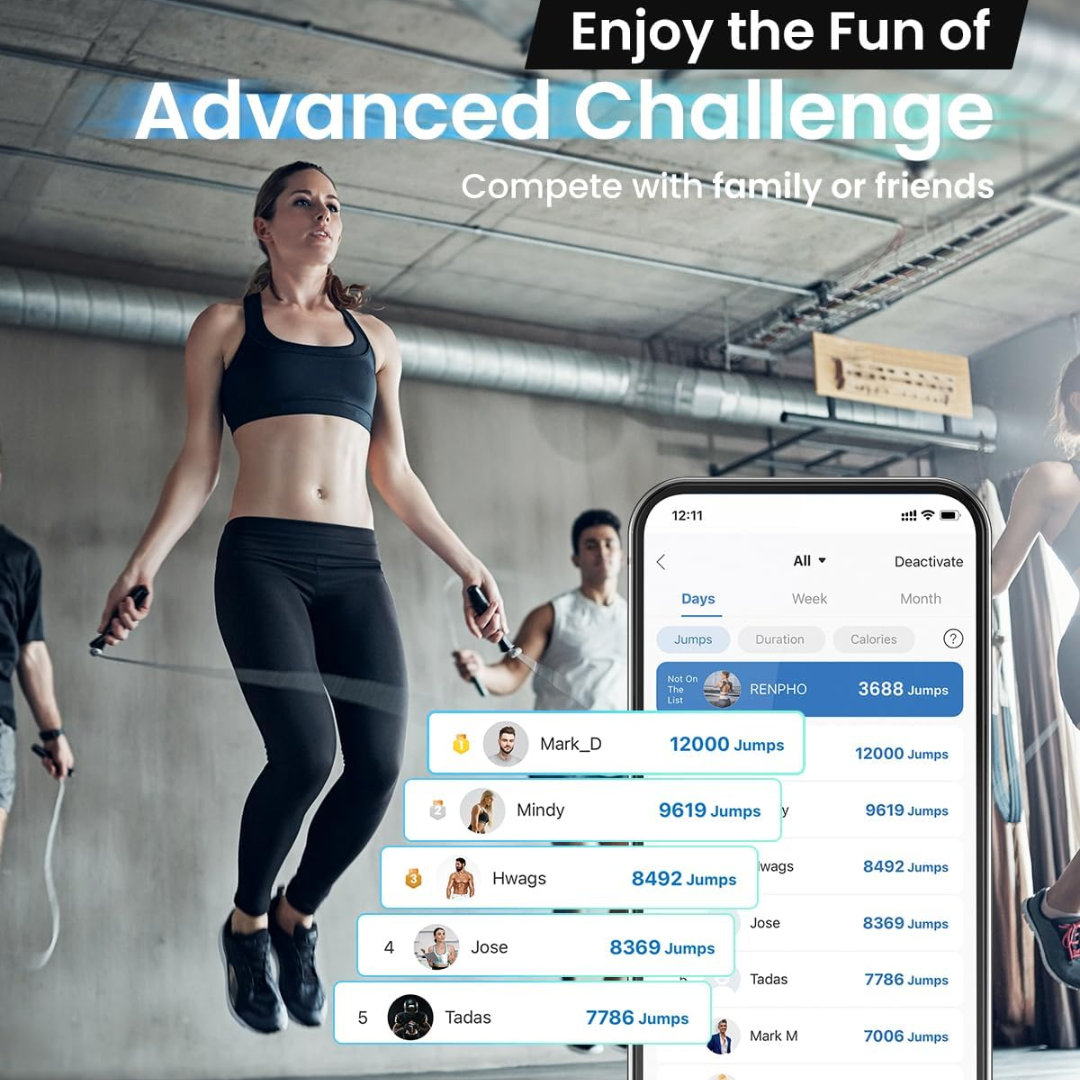 JumpFit - Smart Jump Rope with App and Knobless Design