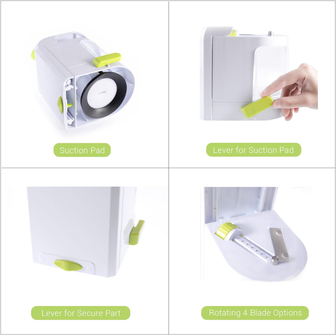 PowerSpiral - Professional Vegetable Mandoline with Suction Cup